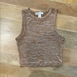 Forever 21 Tan Marled Crop Top